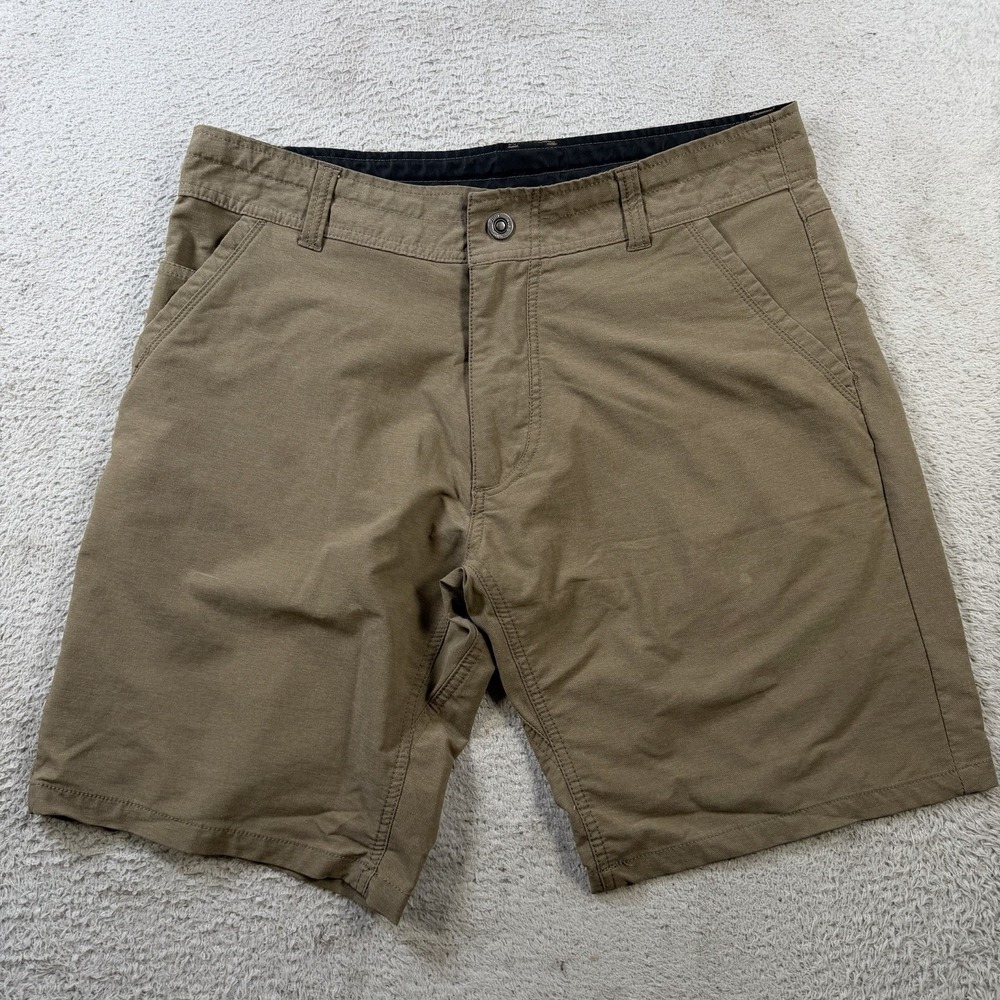 Kuhl Shorts Mens 34 Brown Nylon Outdoor Hiking Stretch Drawstring Casual Hybrid